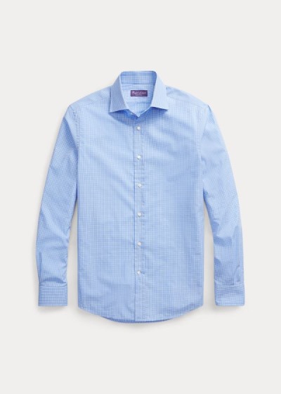 Camisa Ralph Lauren Hombre Azules - Tattersall Twill - YSDUH3796